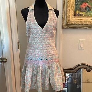 Free People Multicolor Backless Dress